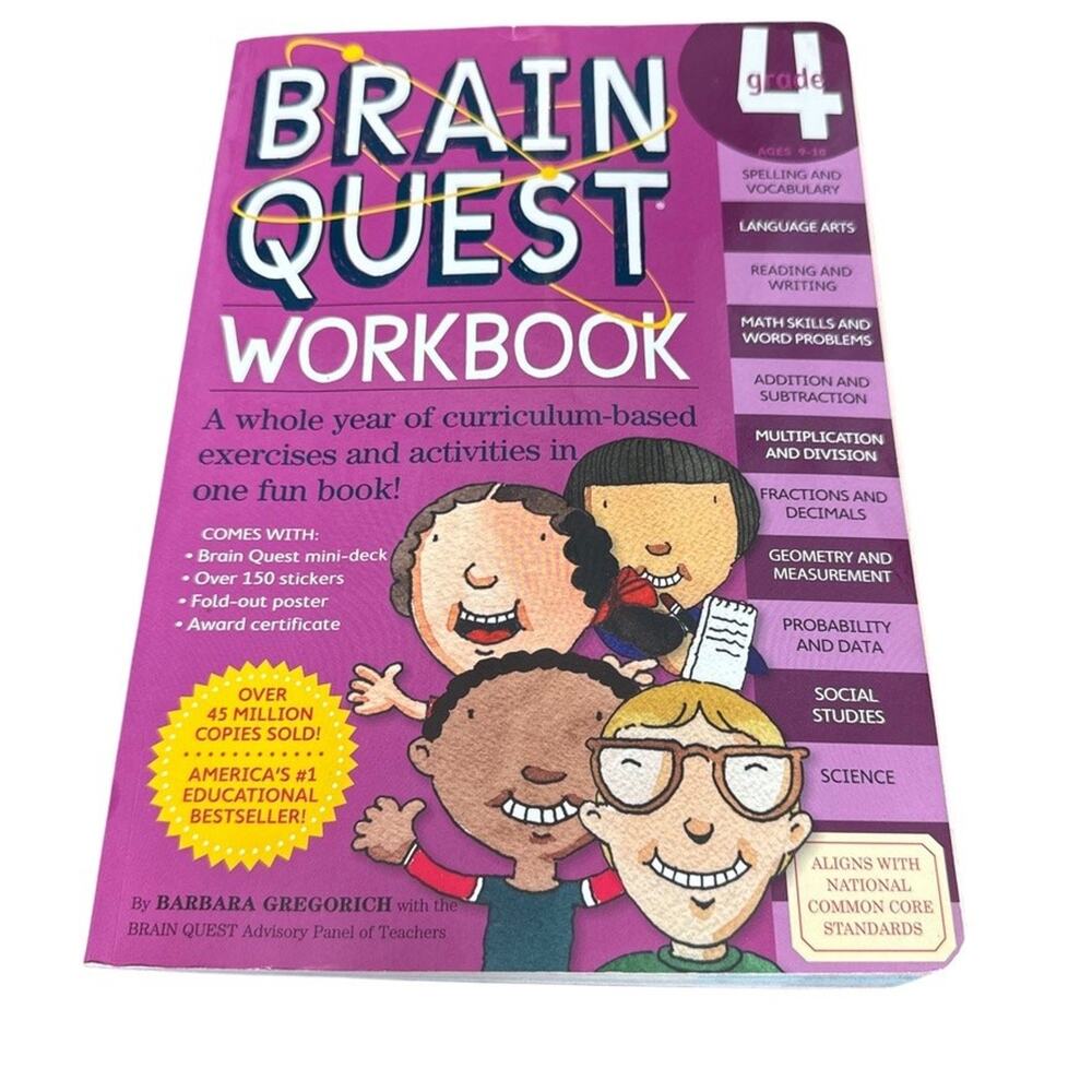 Brain Quest Workbook: Grade 4 - Paperback By Gregorich, Barbara - GOOD